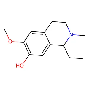 1-Ethyl-6-methoxy-2-methyl-1,2,3,4-tetrahydroisoquinolin-7-ol structure