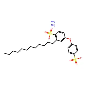 Benzenesulfonic acid, dodecyl-4-(4-sulfophenoxy)-, ammonium salt (1:2) structure