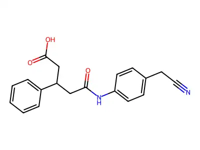 5-((4-(Cyanomethyl)phenyl)amino)-5-oxo-3-phenylpentanoic acid structure
