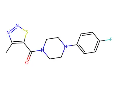 [4-(4-Fluorophenyl)piperazino](4-methyl-1,2,3-thiadiazol-5-yl)methanone structure