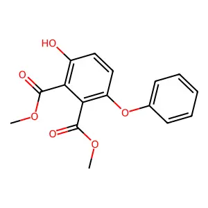1,2-Benzenedicarboxylic acid, 3-hydroxy-6-phenoxy-, dimethyl ester structure