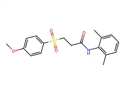 N-(2,6-dimethylphenyl)-3-[(4-methoxyphenyl)sulfonyl]propanamide structure