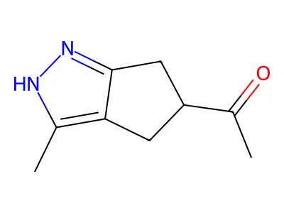 1-(3-Methyl-2,4,5,6-tetrahydrocyclopenta[c]pyrazol-5-yl)ethanone structure