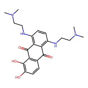 9,10-Anthracenedione, 5,8-bis((2-(dimethylamino)ethyl)amino)-1,2-dihydroxy- structure