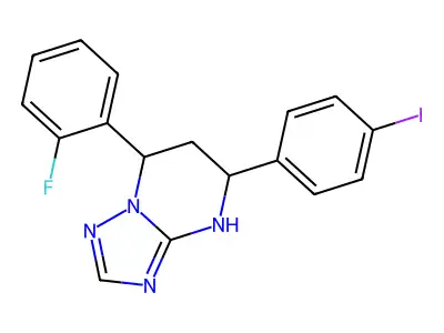 7-(2-Fluorophenyl)-1,5,6,7-tetrahydro-5-(4-iodophenyl)[1,2,4]triazolo[1,5-a]pyrimidine structure