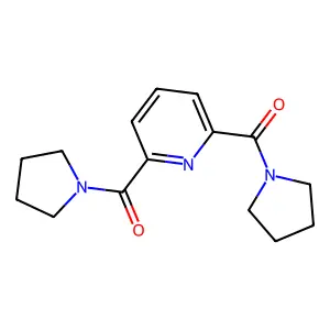 2,6-Bis(1-pyrrolidinylcarbonyl)pyridine structure