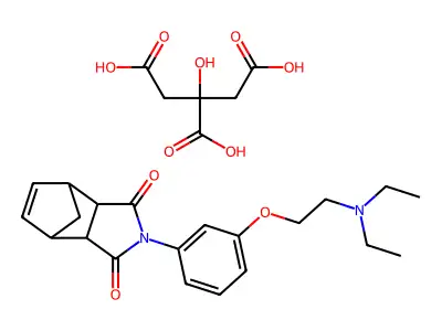 4,7-Methano-1H-isoindole-1,3(2H)-dione, 3a,4,7,7a-tetrahydro-2-(3-(2-(diethylamino)ethoxy)phenyl)-, 2-hydroxy-1,2,3-propanetricarboxylate structure