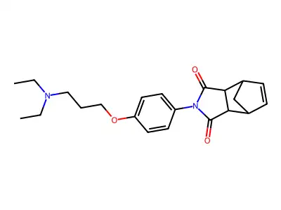 4,7-Methano-1H-isoindole-1,3(2H)-dione, 3a,4,7,7a-tetrahydro-2-(4-(3-(diethylamino)propoxy)phenyl)- structure