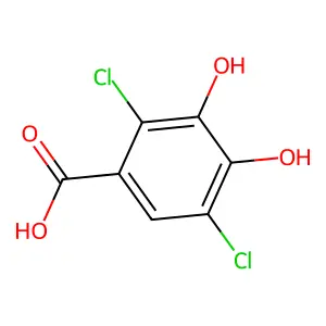 二氯-3,4-二羟基苯甲酸 structure