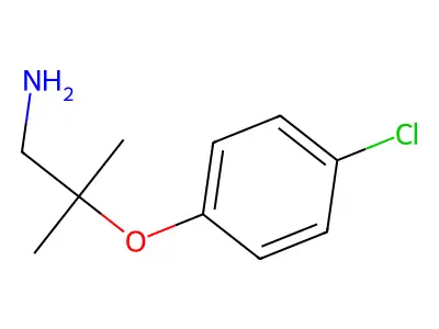 1-Propanamine, 2-(4-chlorophenoxy)-2-methyl- structure