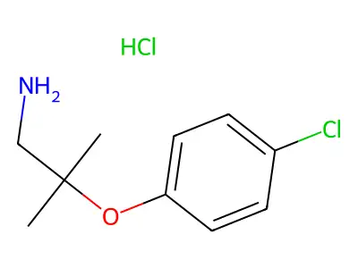 1-Propylamine, 2-(p-chlorophenoxy)-2-methyl-, hydrochloride structure