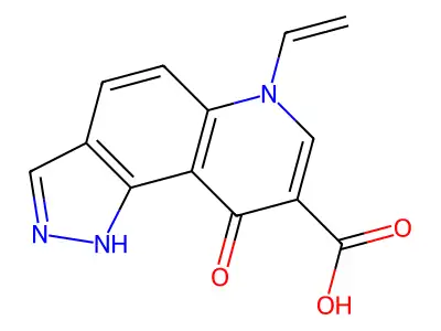 1H-Pyrazolo(3,4-f)quinoline-8-carboxylic acid, 6,9-dihydro-6-ethenyl-9-oxo- structure
