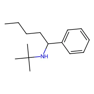 N-tert-butyl-1-phenylpentan-1-amine structure