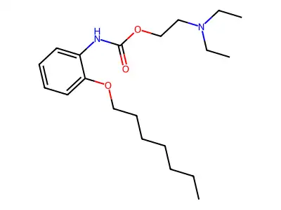 Carbamic acid, [2-(heptyloxy)phenyl]-, 2-(diethylamino)ethyl ester structure