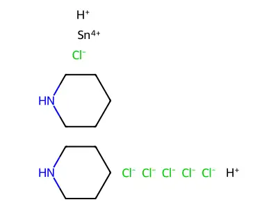 Piperidine, compd. with tin hexachloride (2:1) structure