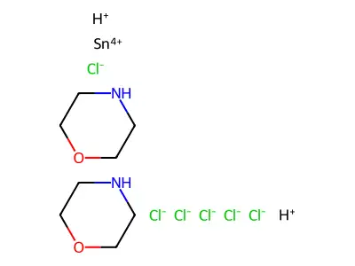 Morpholinium, hexachlorostannate(2-) (2:1) structure