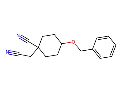 4-Benzyloxy-1-cyano-1-cyclohexaneacetonitrile structure