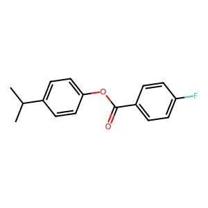 4-Fluorobenzoic acid, 4-isopropylphenyl ester structure