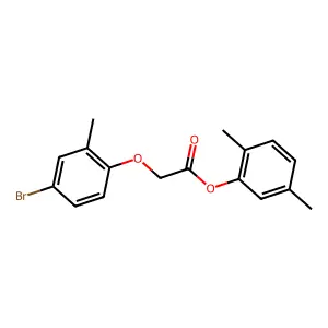 (2,5-Dimethylphenyl) 2-(4-bromo-2-methylphenoxy)acetate structure