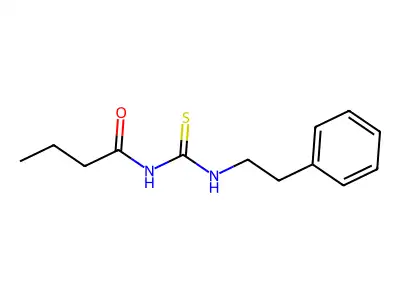 N-[(2-Phenylethyl)carbamothioyl]butanamide structure