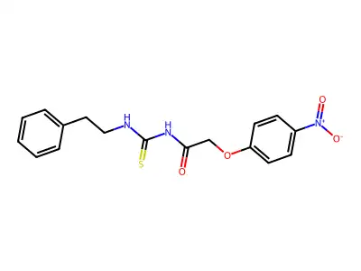 2-(4-nitrophenoxy)-N-[(2-phenylethyl)carbamothioyl]acetamide structure