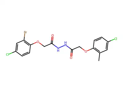 N'-[2-(2-bromo-4-chlorophenoxy)acetyl]-2-(4-chloro-2-methylphenoxy)acetohydrazide structure