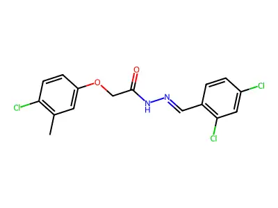 2-(4-Chloro-3-methylphenoxy)-N-[(2,4-dichlorophenyl)methylidene]ethanehydrazonic acid structure