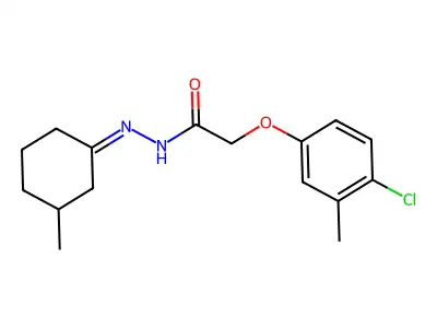 2-(4-Chloro-3-methylphenoxy)-N-(3-methylcyclohexylidene)ethanehydrazonic acid structure