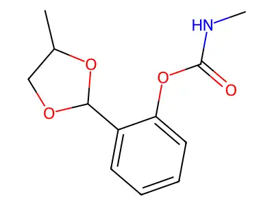 Phenol, 2-(4-methyl-1,3-dioxolan-2-yl)-, 1-(N-methylcarbamate) structure