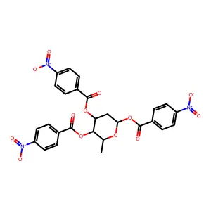 [2-Methyl-3,6-bis[(4-nitrobenzoyl)oxy]oxan-4-yl] 4-nitrobenzoate structure