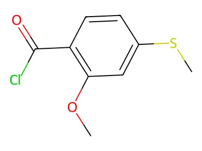 2-Methoxy-4-(methylthio)benzoyl chloride structure