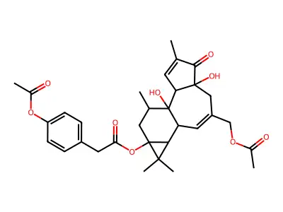 12-Deoxyphorbol-13-(4-acetoxyphenylacetate)-20-acetate structure