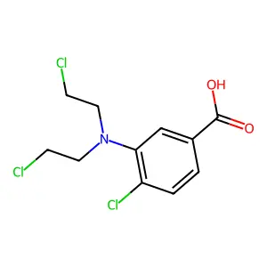 Benzoic acid, 3-(bis(2-chloroethyl)amino)-4-chloro- structure