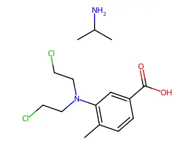 p-toluic acid, 3-(bis(2-chloroethyl)amino)-, isopropylamine salt structure