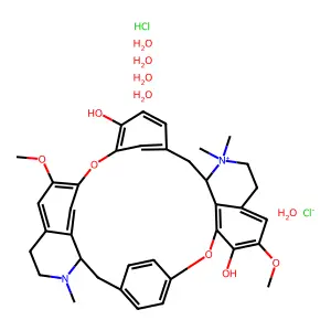 (+)-Tubocurarine chloride pentahydrate structure