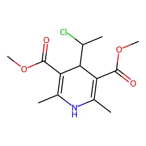 Dimethyl 4-(1-chloroethyl)-2,6-dimethyl-1,4-dihydropyridine-3,5-dicarboxylate structure