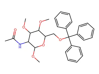 N-[2,4,5-trimethoxy-6-(trityloxymethyl)oxan-3-yl]acetamide structure
