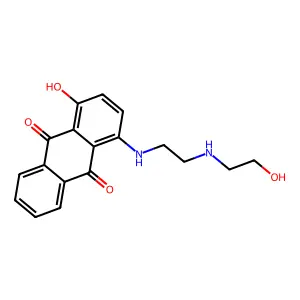 9,10-Anthracenedione, 1-hydroxy-4-((2-((2-hydroxyethyl)amino)ethyl)amino)- structure