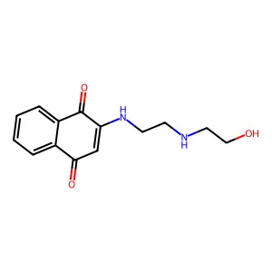2-[2-(2-Hydroxyethylamino)ethylamino]naphthalene-1,4-dione structure