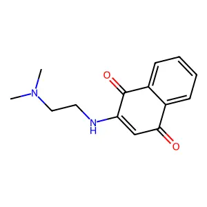 2-(2-Dimethylaminoethylamino)naphthalene-1,4-dione structure