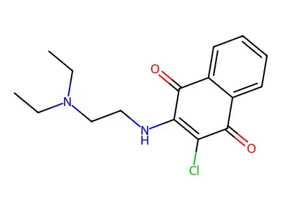 2-Chloro-3-{[2-(diethylamino)ethyl]amino}naphthoquinone structure