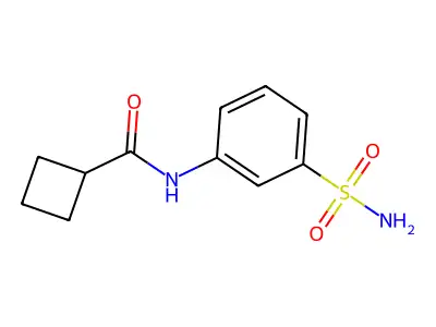 N-(3-sulfamoylphenyl)cyclobutanecarboxamide structure