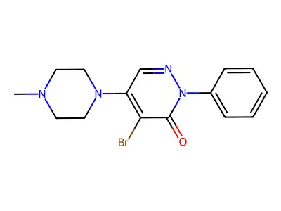 4-bromo-5-(4-methylpiperazin-1-yl)-2-phenylpyridazin-3(2H)-one structure