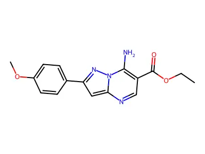 Ethyl 7-amino-2-(4-methoxyphenyl)pyrazolo[1,5-a]pyrimidine-6-carboxylate structure