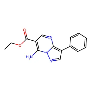 Ethyl 7-amino-3-phenylpyrazolo[1,5-a]pyrimidine-6-carboxylate structure