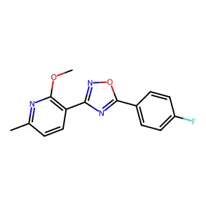 3-[5-(4-Fluorophenyl)-1,2,4-oxadiazol-3-yl]-2-methoxy-6-methylpyridine structure