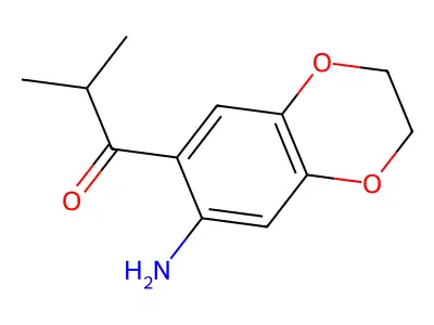 1-(6-Amino-2,3-dihydro-1,4-benzodioxin-7-yl)-2-methylpropan-1-one structure