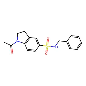 1-acetyl-N-benzyl-2,3-dihydroindole-5-sulfonamide structure