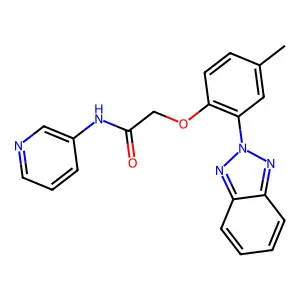 2-[2-(benzotriazol-2-yl)-4-methylphenoxy]-N-pyridin-3-ylacetamide structure