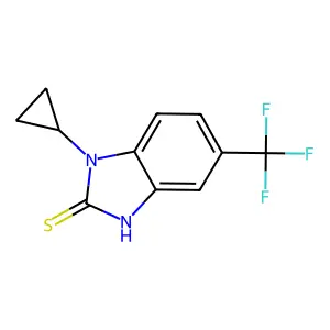 1-cyclopropyl-5-(trifluoromethyl)-1H-benzimidazole-2-thiol structure